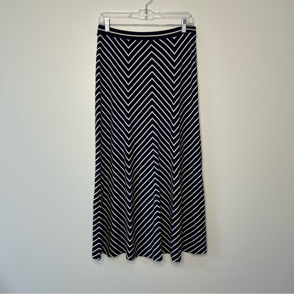 Ann Taylor navy blue and White Maxi Skirt size SP - Picture 2 of 9